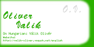 oliver valik business card